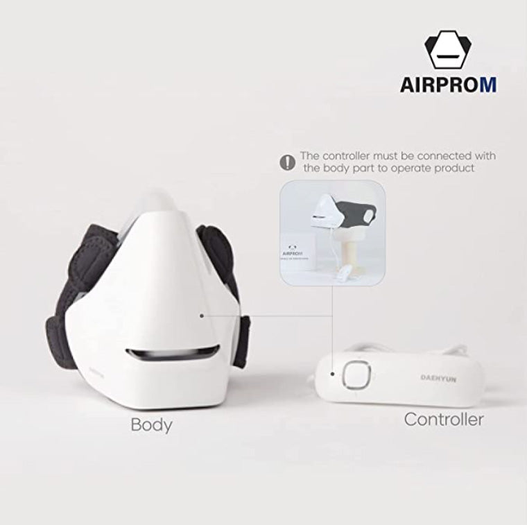Airprom AIRPROM Wearable Air Purifier Mask H13 Grade HEPA Filter 99.979% Airprom AIRPROM Wearable Air Purifier Mask H13 Grade HEPA Filter 99.979%